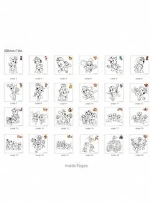 SHEIN | PAW Patrol 20-Page Graffiti Coloring Book, Hand-Drawn Creative Coloring Book, Marker Graffiti Enlightenment Coloring Book - multicolor - View 3