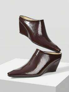 Mnmlis Kvinnors klackade sandaler - Chokladbrun - Visa 3