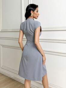 Modelyn Đầm nữ thêu hoa thanh lịch, thích hợp mặc hàng ngày. - Xám - Xem 6