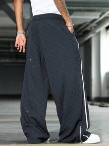 PAVTROS Young Street Textured Glitter Pants - Blue - View 2