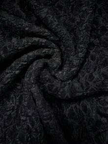 GlowEve 女士圆领短袖休闲不对称下摆T恤 - 黑色 - 查看 4