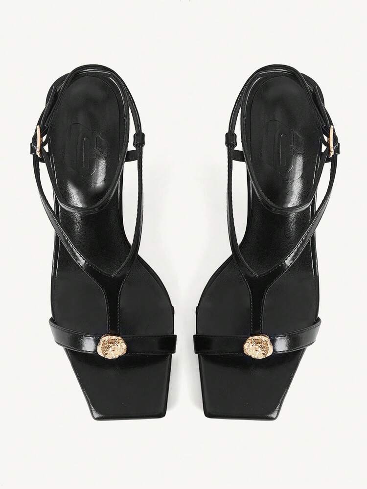 CUCCOO CHICEST Women's Buckle Design Fashion Daily Wear High Heel Sandals Summer Shoes