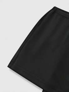 GlowEve 1 Set Black Off-Shoulder Jumpsuit & Beige Shorts, Elegant Women's 2 Pieces Set (Including Belt) - Beige - View 6