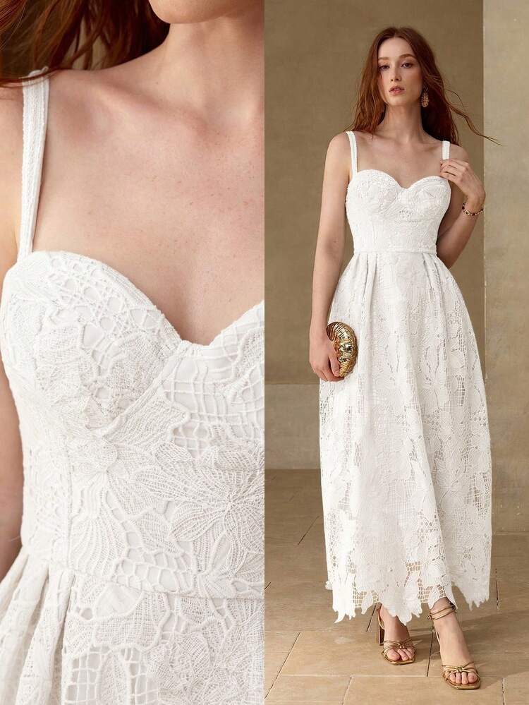 LACE PATCHWORK HOLLOW OUT DRESS, SPRING/SUMMER