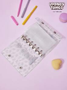 LOONEY TUNES X Joivida A7尺寸便携式透明星形活页夹，透明贴纸簿，照片收纳袋，相册，预算计划本，日记本，笔记本，办公用品，适用于上班族、学生、计划爱好者、办公室职员、文具收藏家、预算规划师、日常办公、校园学习、计划制作、预算记录、照片收纳、通勤携带，透明可视，星形设计美观，便携易带，兼容活页纸 - 彩色 - 查看 10