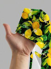 SHEIN EZwear Casual Minimalist Full-Length Tight Strap Maxi Dress, Lemon Print Pattern Suitable For Summer,Summer Dresses For Women - Multicolor - View 8