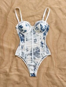 Soleia 大码性感豹纹抹胸蕾丝边吊带背心，适合度假、派对、约会、情人节、下午茶等场合。 - 彩色 - 查看 6