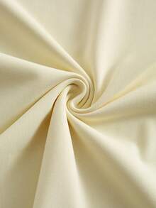 Manfinity Hypemode 男士休闲撞色滚边印花短袖T恤，夏季 - 杏色 - 查看 4