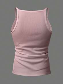 SHEIN Men's Slim Fit Sleeveless Comfortable Breathable Tank Top For Summer - White - View 2