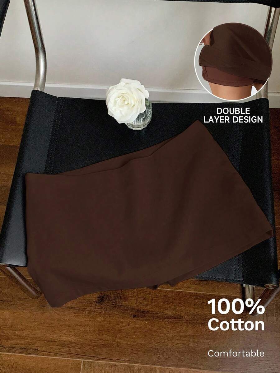 Comfortcana Minigonna vita bassa color marrone caffè, estiva - Caffè Marrone - Visualizzare 1