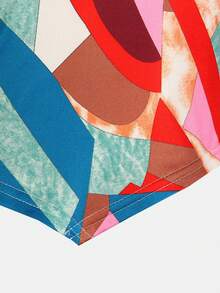 Bộ 2 món cho bé gái, thích hợp mặc đi biển, phong cách nhiệt đới, gồm áo tank top móc cổ bất đối xứng và quần short cargo, đồ đôi cho chị em gái. - Nhiều màu - Xem 6