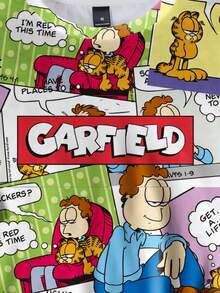 GARFIELD | SHEIN Áo thun nam in hình hoạt hình thời trang, thích hợp cho mùa hè. - trắng - Xem 4