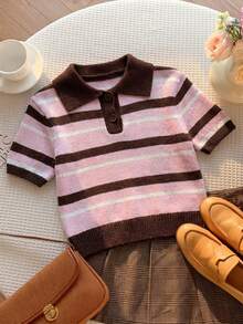 Comfortcana Ombre Colorful Turtleneck Knit Sweater - Multicolor - View 3
