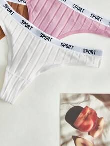 Snug Zone 5pack Letter Tape Waist Thong - Multicolor - View 4