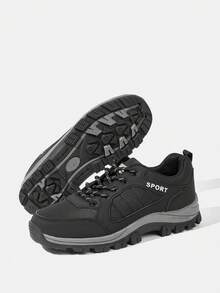 OUTDOORSY Women's Outdoor Casual Lace-Up Boots, Comfortable Non-Slip Fashion Versatile - Light black - View 4