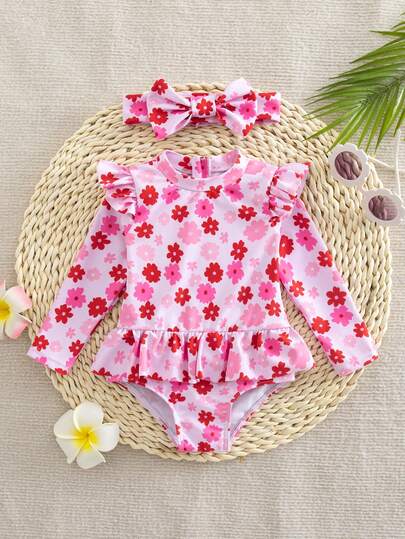 Baby Girl Random/Attached Ditsy Floral Swimsuit With Headband Baby Girl Swimsuit Floral Baby Ruffle Swim Baby Clothes Girl Flounce Sleeve Baby Girl Resort Wear 2 Year Old Girl Swim Wear Baby Girl Zip Up Swimsuit Baby Swim Suit Girl Long Sleeve Baby Girl Rash Guard Swimsuit Toddler Girl Long Sleeve Swimsuit Toddler Rash Guard Girl Flower Print Bathing Suit Toddler Full Coverage Toddler Bathing Suits Baby Summer Sets Baby Beach Wear Tropical Toddler Babygirl Baithing Suit Long Sleeve Baby Swimsuit Matching Family Swimwear Baby Girl Ruffle Swim Baby Ruffle Floral Swimsuit