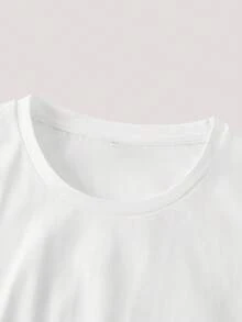 Driftmere 男士标语图案 T 恤，夏季 - 白色 - 查看 3