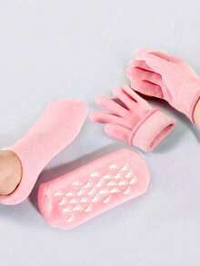 Găng tay và tất dưỡng ẩm, Găng tay và tất dưỡng ẩm trị liệu bằng gel SPA, làm mềm và phục hồi làn da tay và chân khô nứt nẻ, chăm sóc hiệu quả làn da tay và chân khô nứt nẻ (Bộ 4 món). - Nhiều màu - Xem 1