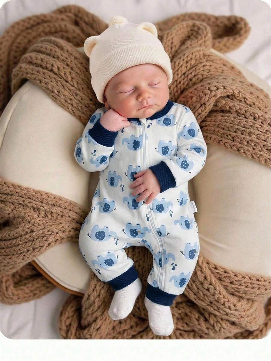 Baju Terusan Rajut Lengan Panjang Motif Kartun Lucu untuk Bayi Perempuan Baru Lahir, Anak-anak - MultiWarna - View 1