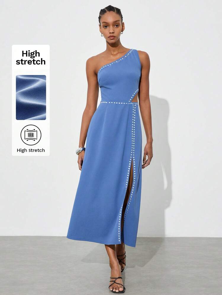 SHEIN Maija Women's Sleeveless Dress With Side Cutout And Rivet Design Greece Buy Wedding Guest Dress, Outfits,Holiday ,Casual Dresses