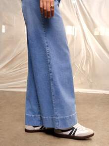 Daynim Jeans de cintura alta y pierna ancha - Azul lavado medio - Ver 5