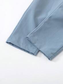SHEIN 男士两件套服装 - 素色马甲和长裤，时尚百搭，适合生日派对、晚宴、婚礼等场合。 - 淺藍色 - 查看 4