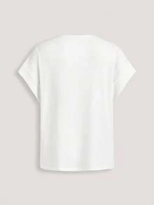 Driftmere 男士蝙蝠袖短袖度假基本款纯色 T 恤 - 白色 - 查看 2