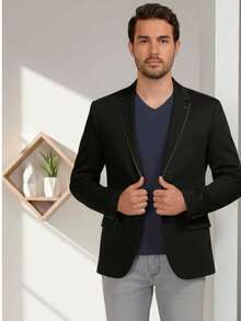 Blazer Casual Busines - Negro - Ver 9