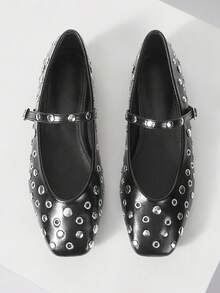 Mnmlis Women's Flat Shoes - Black - View 1