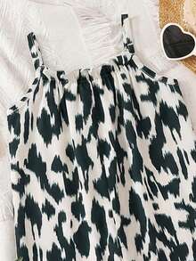 Young Girls Tropical Plant Print Loose Jumpsuit, Cute, Casual, Fashionable, Versatile, Suitable For Party, Outing, Sister Photo Shoot, Park, Camping, Vacation, Daily Leisure - Multicolor - View 5