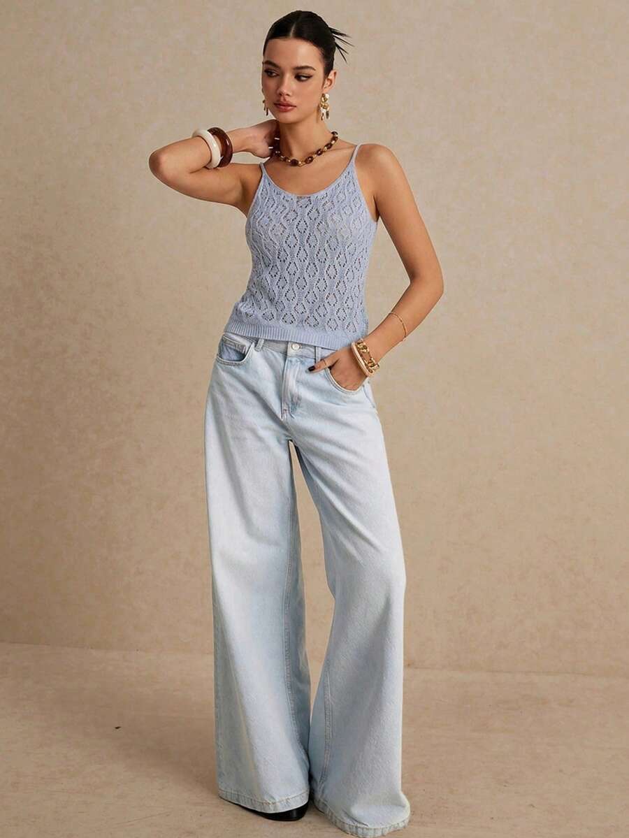 Poéselle 女士休闲纯色简约针织上衣