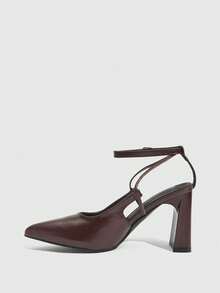CUCCOO SZL Women's Elegant Pointed Toe Pumps, Suitable For Commuting And Formal Occasions - Burgundy - View 5