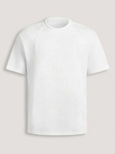 男士纯色优质T恤，亲肤透气圆领短袖T恤，低调复古风，可机洗，适合日常通勤和户外运动。