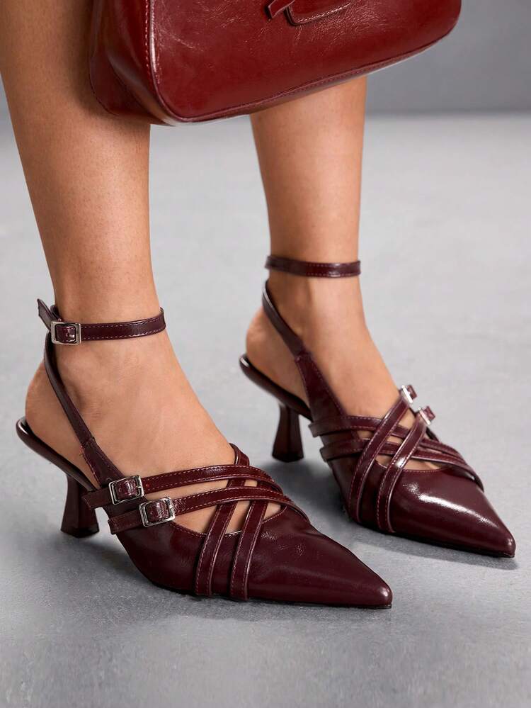 CUCCOO SZL Women's Elegant Commuter Pointed Toe Pumps With Buckle