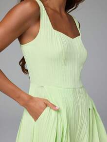 NYA SZN 连体裤流苏裙摆细节露背领 - 白色 - 查看 5