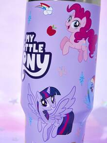 My Little Pony X SHEIN Cốc giữ nhiệt 40oz có tay cầm, cốc cách nhiệt, bình nước giữ nhiệt chân không, cốc du lịch bằng thép không gỉ, cốc dùng trên xe hơi. - Màu tím - Xem 6