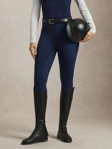 Activina Women's Casual Sports 3D Silicone Print High Waist Equestrian Printed Pants Riding Pants Women Gym Bottoms For Women Leggings Tummy Control Blue - Blue - View 2