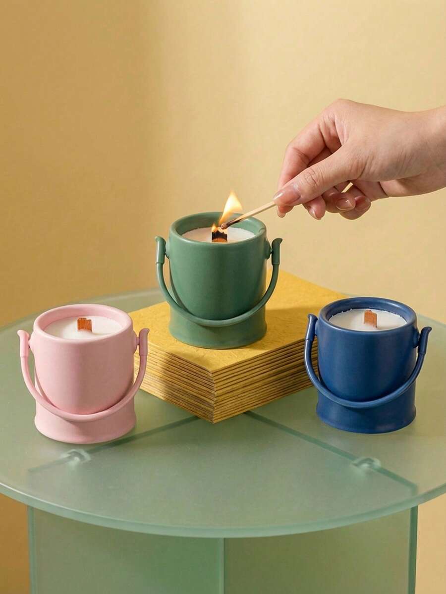 Joivida Bộ 1 nến thơm (6 loại mùi hương) Nến, dùng khi tắm, tập yoga, quà tặng lễ Phục Sinh. - Nhiều màu - Xem 1