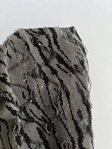 Elamini Women's Retro Spicy Zebra Print Sequin Backless Hooded Bodycon Party Dress Bling Bling Dress Birthday Outfit For Ladies Wow Dress Womens Holiday Clothes - Army Green - View 8