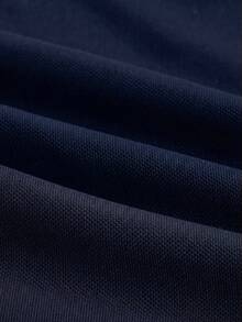 SHEIN ICON Women's Solid Color Ruffle Hem Slit Hem Midi Skirt - Navy Blue - View 3