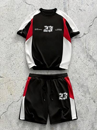 EVRINFINITE 短袖短裤两件套 - 00001，时尚适合夏季