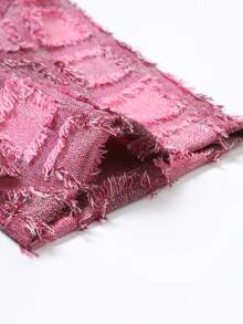 Manfinity Homme Bộ áo sơ mi ngắn tay và quần short kẻ caro hồng dành cho nam. - Màu Hồng Tươi - Xem 3