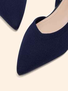 CUCCOO BASICS Women's Pointed Toe Versatile Blue Flat Shoes, Suitable For Summer Vacation, Elegant And Versatile, Business Casual, Spring Season, Easter Holiday - Blue - View 3