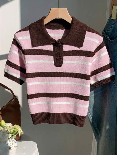 Comfortcana Jersey de cuello alto tejido con degradado de colores