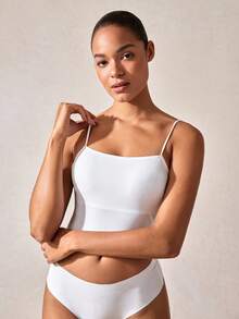 Solid Comfortable Wireless Bra, Lingerie - White - View 5