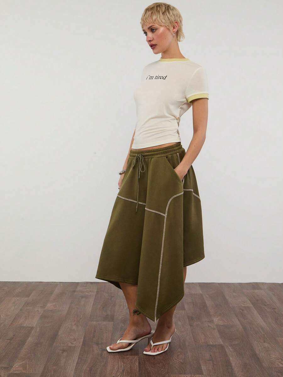 COUREZ Váy nữ - xanh quân đội - Xem 1