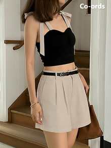 Cévolie 女士夏季休闲吊带背心和短裤两件套 - 彩色 - 查看 1