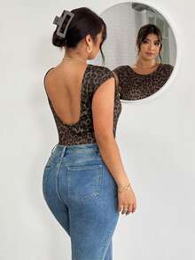 Firerie Bộ đồ liền thân nữ thanh lịch, lãng mạn, thời trang, gợi cảm với họa tiết da báo, phù hợp cho các bữa tiệc, kỳ nghỉ, đi học, hẹn hò lãng mạn và trang phục cưới/sinh nhật. - Nhiều màu - Xem 7