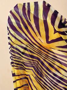 Zivah 2026春夏新品音乐节复活节西部波西米亚风纳什维尔派对约会之夜生日休闲度假邮轮海滩日光浴爆款优雅女士印花长袍连衣裙 - 紫色 - 查看 9