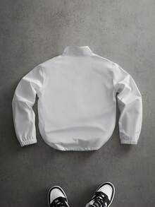 PAVTROS Chaqueta casual y versátil para hombres, primavera/otoño - Blanco - Ver 2